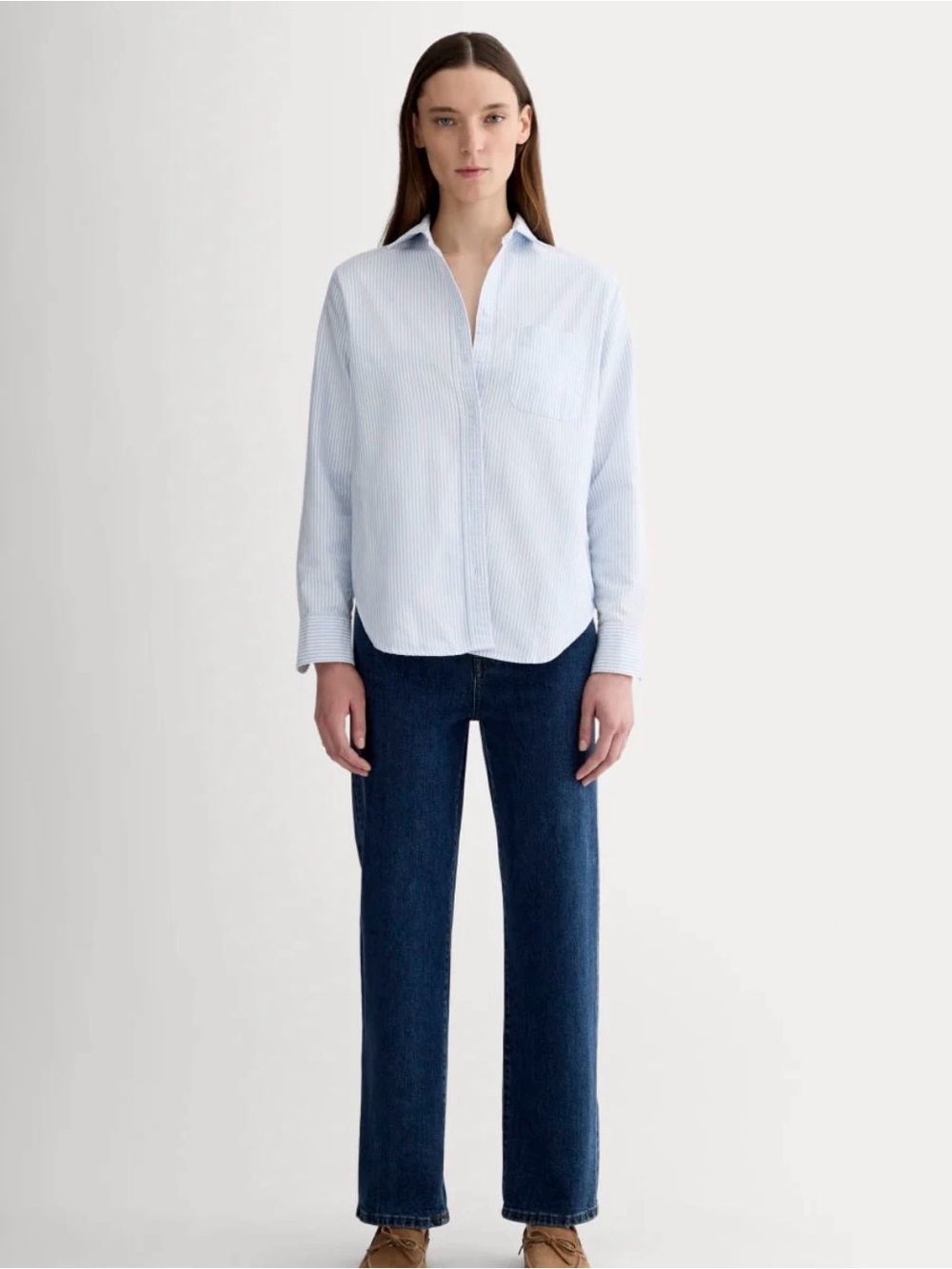 The Way-High Jean in Vintage Indigo 26 Long *hemmed* high rise straight